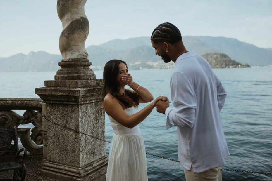 Capturing the joy and excitement of a Villa Monastero engagement