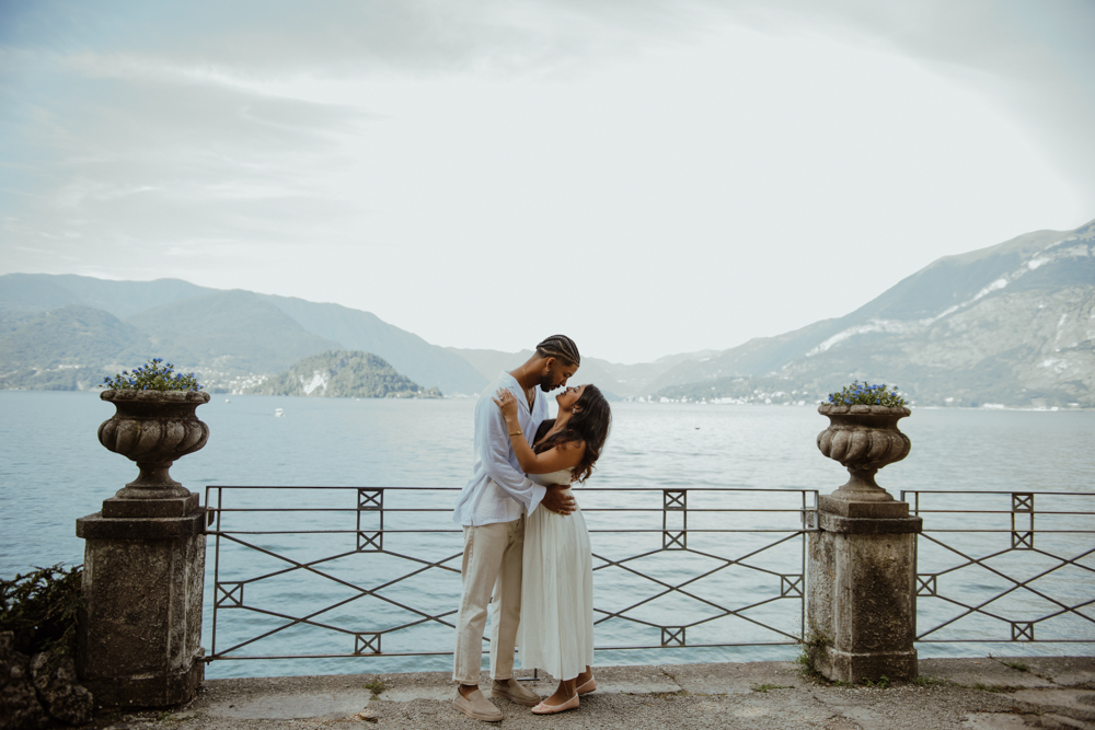 Engagement photoshoot at Villa Monastero Lake Como