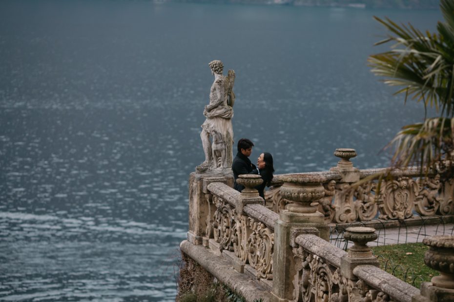 Wedding couple sharing a romantic dance on a Venice bridge