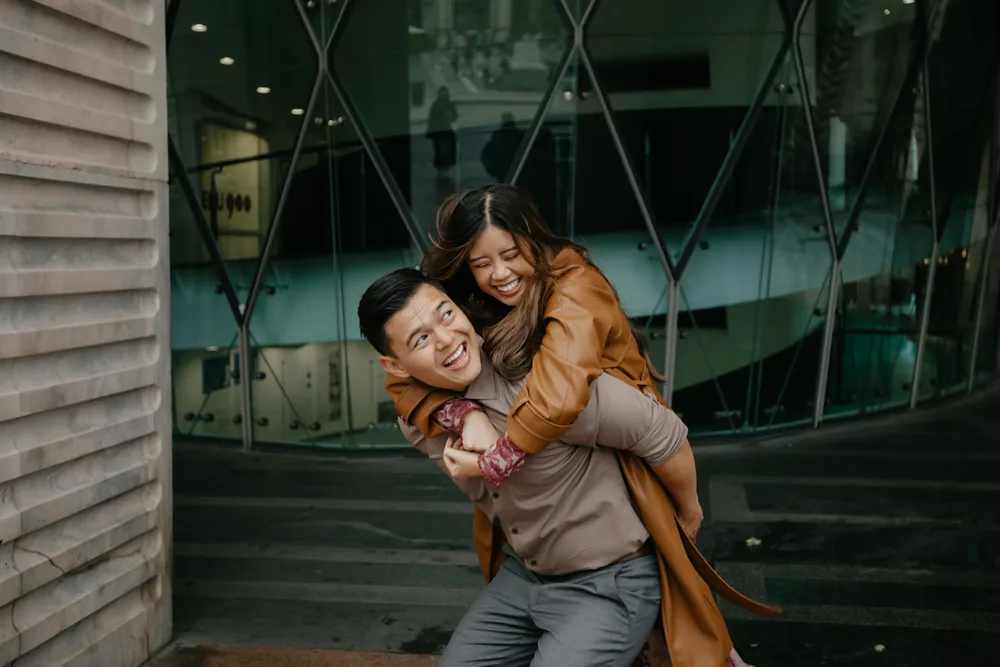 Couple photoshoot in Milan city center