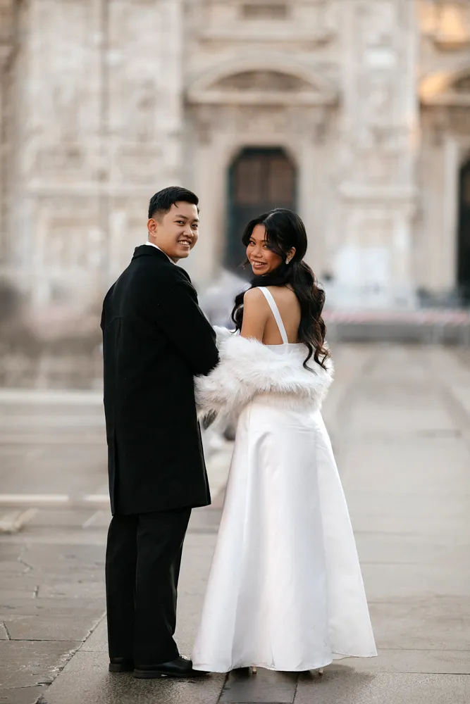 honeymoon photoshoot in Milan