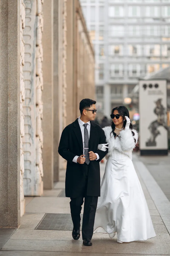 Milan street photoshoot couple