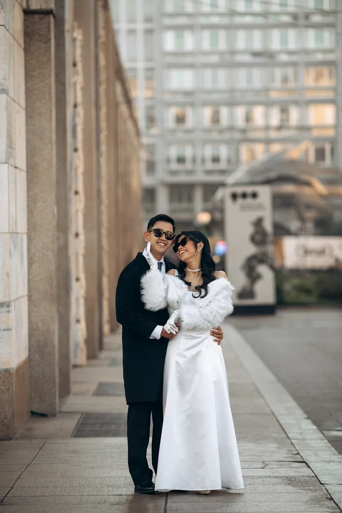 Milan street photoshoot couple