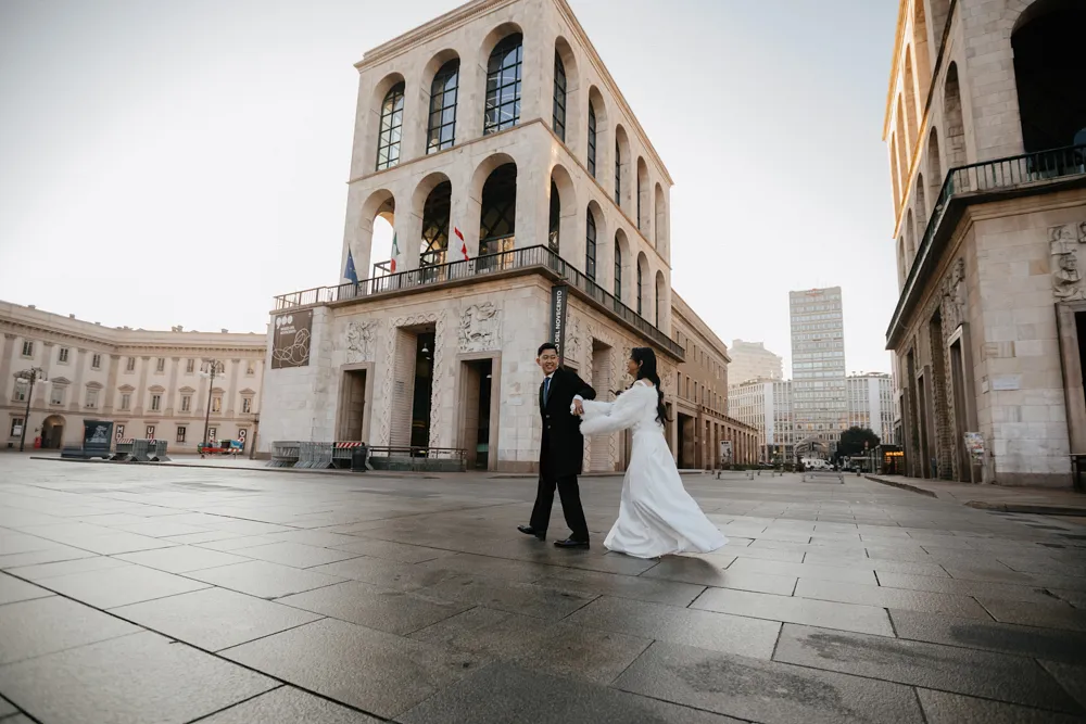 romantic photoshoot in Milan Italy
