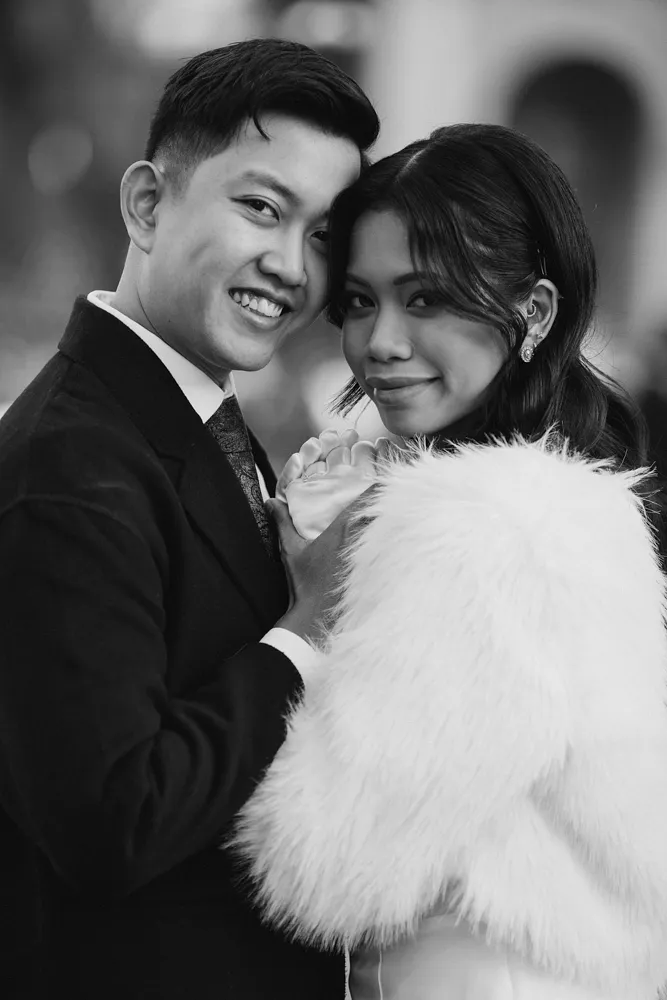 Milan street photoshoot couple