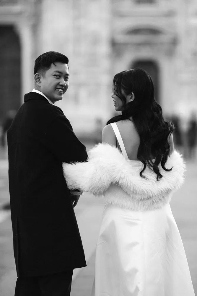 romantic photoshoot in Milan Italy